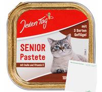 usy Lot pour chaque jour chat senior 3 variétés de volaille (bol de 100 g) + bloc usy