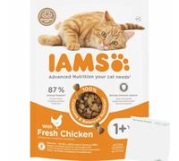 usy Lot pour chats adultes IAMS avec poulet (sac de 800 g) + bloc usy