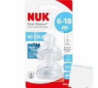 usy Lot pour tétines Nuk First Choice+ Flow Control 6-18 mois (2 pièces) + bloc usy