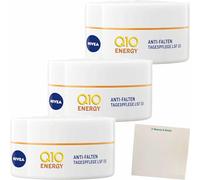 usy Nivea Visage Q10 Lot de 3 soins de jour énergétiques SPF15 (3 x 50 ml) + bloc usy