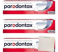 usy Parodontax Lot de 3 tubes de dentifrice Blanc naturel 3 x 75 ml + bloc usy