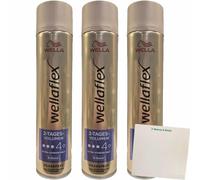 usy Wellaflex Lot de 3 sprays pour cheveux volume extra fort 3 x 250 ml + bloc usy