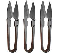 USYSGT Ciseaux Forme U Ciseaux Tailleur, 3 Pièces Mini Ciseaux de Couture Ciseaux Coupe-Fil Ciseaux à Tissu Broderie Clippers pour les Arts, l'Artisanat et les Projets de Bricolage, Noir
