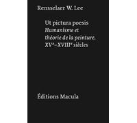 Ut Pictura Poesis - Humanisme Et Théorie De La Peinture - Xve-Xviiie Siècles