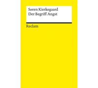 Uta Eichler Søren Kierkegaard Gis Der Begriff Angst (Reclams Universal-B (Poche)