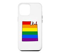 Utah Carte USA État Utah Arc-en-Ciel Drappeu Fierté Coque pour iPhone 12 Pro Max