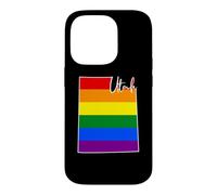 Utah Carte USA État Utah Arc-en-Ciel Drappeu Fierté Coque pour iPhone 14 Pro