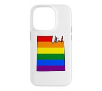 Utah Carte USA État Utah Arc-en-Ciel Drappeu Fierté Coque pour iPhone 14 Pro