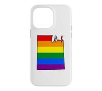 Utah Carte USA État Utah Arc-en-Ciel Drappeu Fierté Coque pour iPhone 14 Pro Max