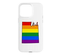 Utah Carte USA État Utah Arc-en-Ciel Drappeu Fierté Coque pour iPhone 15 Pro Max