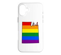 Utah Carte USA État Utah Arc-en-Ciel Drappeu Fierté Coque pour iPhone 16 Plus