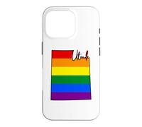 Utah Carte USA État Utah Arc-en-Ciel Drappeu Fierté Coque pour iPhone 16 Pro