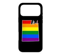 Utah Carte USA État Utah Arc-en-Ciel Drappeu Fierté Coque pour iPhone 17 Pro Max