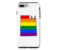 Utah Carte USA État Utah Arc-en-Ciel Drappeu Fierté Coque pour iPhone 7 Plus/8 Plus