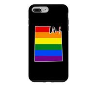 Utah Carte USA État Utah Arc-en-Ciel Drappeu Fierté Coque pour iPhone 7 Plus/8 Plus