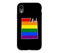 Utah Carte USA État Utah Arc-en-Ciel Drappeu Fierté Coque pour iPhone XR