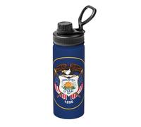 Utah Flag Bouilloire isotherme de sport de 532 ml - Bouteille d'eau pour boissons chaudes et froides, parfaite pour les voyages, la randonnée, le camping