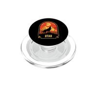 Utah Live Love Explore Loup Hurlant Design Vieilli PopSockets PopGrip pour MagSafe