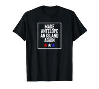 Utah Make Antelope an Island Again Great Salt Lake T-Shirt Graphique avec Valeur, Homme, Noir, M