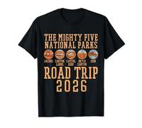 Utah Mighty Five 5 National Parks Trip 2026 Camping Randonnée T-Shirt