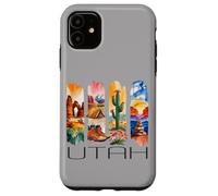 Utah, Motif Aquarelle du désert, randonnée, Cactus, Voyage Coque pour iPhone 11