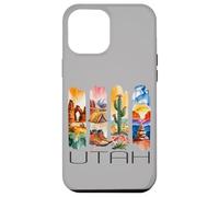 Utah, Motif Aquarelle du désert, randonnée, Cactus, Voyage Coque pour iPhone 12 Pro Max