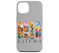 Utah, Motif Aquarelle du désert, randonnée, Cactus, Voyage Coque pour iPhone 13