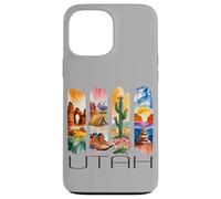 Utah, Motif Aquarelle du désert, randonnée, Cactus, Voyage Coque pour iPhone 13 Pro Max