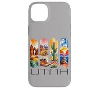Utah, Motif Aquarelle du désert, randonnée, Cactus, Voyage Coque pour iPhone 14 Plus