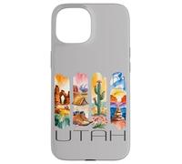 Utah, Motif Aquarelle du désert, randonnée, Cactus, Voyage Coque pour iPhone 15