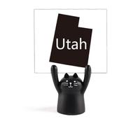 Utah The United States of Amemap Support pour mémo Motif chat Noir