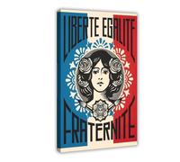 utahcr Poster sur toile Liberte Egalite Fraternite - Décoration murale pour salon, chambre à coucher - 30 x 45 cm