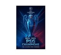 utahcr Poster sur toile PSG Ligue des champions 2024-2025 - Décoration murale pour salon, chambre à coucher - 40 x 60 cm
