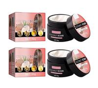 Utapossin 2PCS Masque Capillaire, Masque Cheveux Naturel, Coconut Hair Mask, Masque Capillaire Réparateur et Hydratant, pour cheveux très secs et abîmés