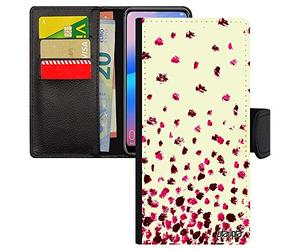 utaupia Coque à Rabat pour Samsung A31 Cuir confettis Pois Design Romantique Motif Original petales coloré Rose SM-A315G Etui Texture Galaxy