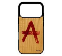 utaupia Coque Anarchie pour iPhone 17 Pro Bois Silicone Telephone Bumper Mur Tague Punk Graffiti Graff Rigide Case Metal realiste de