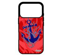 utaupia Coque Ancre pour iPhone 17 Pro Silicone Telephone Noir feu Smartphone Tatouage alu Marine vegetale Old School Cadeau de Noel Rouge
