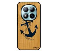 utaupia Coque Ancre pour Redmi Note 15 Pro 5G en Bois Silicone Chaine Corde Caoutchouc marinière nœud Ocean rayé de Bateau Bleu Etui pour Xiaomi