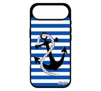 utaupia Coque Ancre Telephone pour iPhone 17 Air Silicone Portable rayé marinière Chaine Fantaisie Ligne Marin Antichoc Made in France