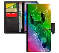 utaupia Coque ane Telephone pour Redmi Note 9 Pro Case Antichoc Eclair Multicolore anesse à clapet Design Animaux Animal bourrique de pour Xiaomi