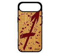utaupia Coque Antichoc pour iPhone 17 Air Bois Silicone Signe du Zodiaque Sagittaire Rigide Calligraphie Rouge Horoscope frêne Bumper