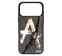 utaupia Coque Antichoc pour iPhone 17 Pro Max Silicone Anarchie Symbole Peinture graffeur Expression Tague Fissure personnalisé Punk