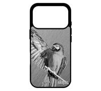 utaupia Coque Antichoc pour iPhone 17 Pro Silicone Perroquet Original Animal Tropical Perruche Housse personnalisé Effet Texture Gris