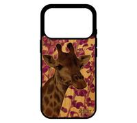 utaupia Coque Bois de Protection pour iPhone 17 Pro Silicone Girafe Savane Rose Animaux tacheté Design Afrique Case Plante Made in France