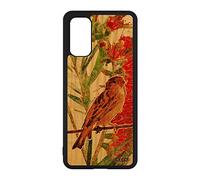 utaupia Coque Bois Oiseau pour Samsung S20 Silicone Moineau TPU Nature Portable Mobile de Protection Vert Animaux Design Petit Fleurs Galaxy