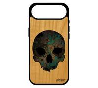 utaupia Coque Bois pour iPhone 17 Air Silicone Tete de Mort Unique Smartphone Noir TPU Gothique Horreur Punk Crane Graffitti Rock Case Bleu