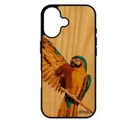 utaupia Coque Bois pour iPhone 17 Silicone Perroquet 4G Originale Jolie Case Jaune Tropical Oiseau Animal Design Perruche Bumper Animaux de