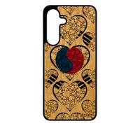 utaupia Coque Bois pour Samsung Galaxy S25 FE Silicone Drapeau Corée du sud coréen K-Pop Seoul Coeur Case K-Drama Passion Taegeukgi Unique I Love
