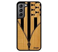 utaupia Coque Bois pour Samsung S22 Silicone Drapeau Bretagne Breton Etui Gwenn ha du Mobile Basket Region Football Foot Unique de Galaxy
