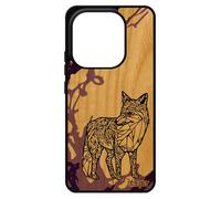 utaupia Coque Bois Redmi Note 14 4G Europe Silicone Renard Tribal Portable Motif Cadeau de Noel Mobile Peinture Goupil azteque Souple pour Xiaomi